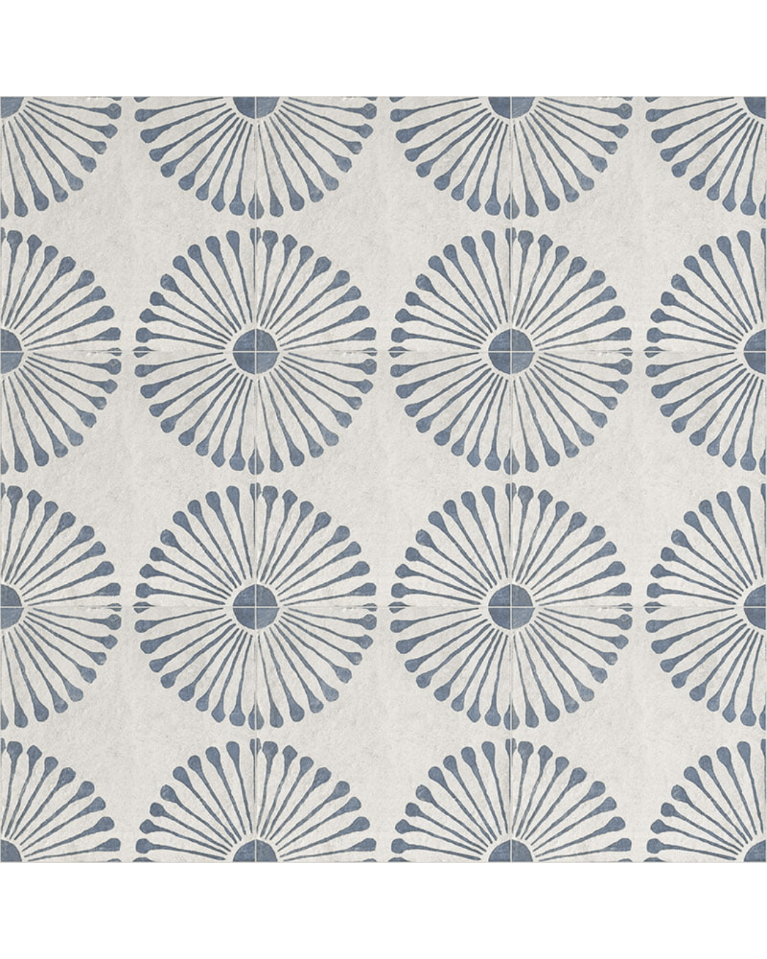 Carino Deco Infantas 20x20 - Carrelage décoratif mural et sol bleu et blanc style Carreau de Ciment