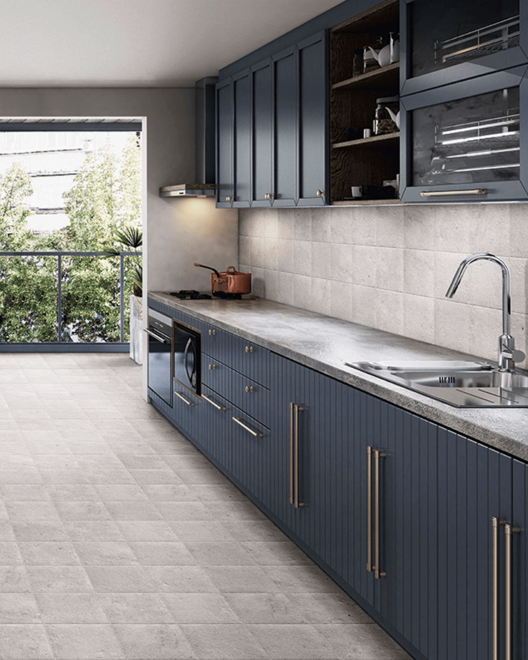 Bali White Stone 20×20 - Carrelage mural et sol blanc mat style Pierre
