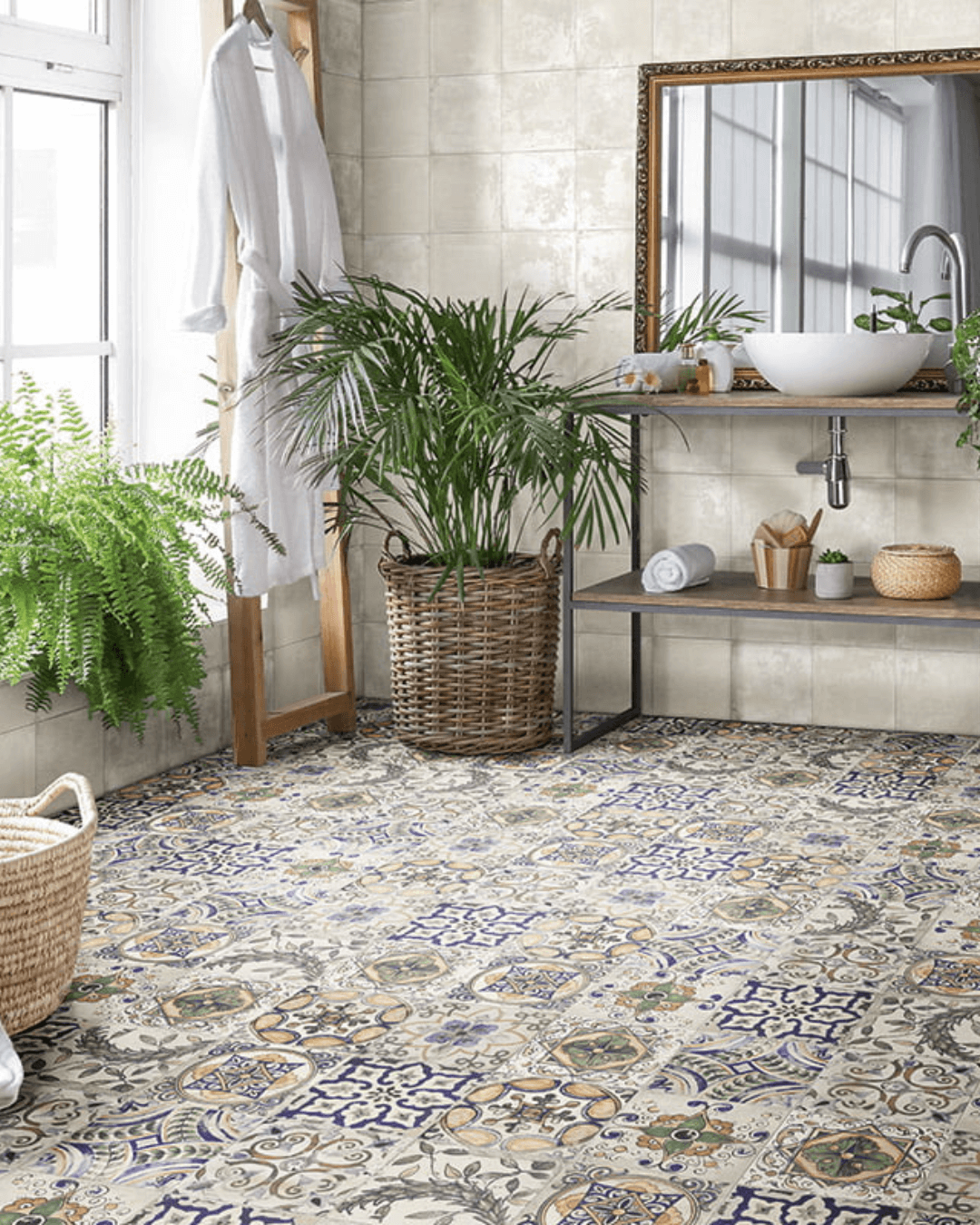 Maiolica Bianco 20x20 - Carrelage mural blanc brillant style Carreau de Ciment