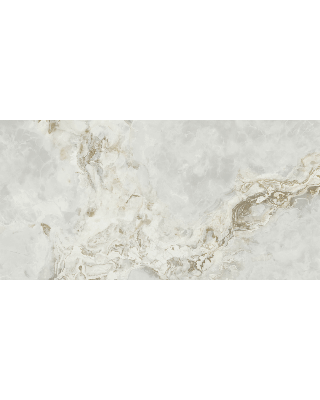 Cashmere White Pol 60x120 - Carrelage marbre blanc laiteux grain poli effet miroir bords rectifiés