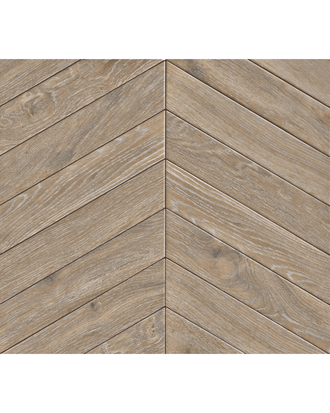 Chevron Yoho Sesame 8,5x44 - Carrelage effet bois Chêne brun
