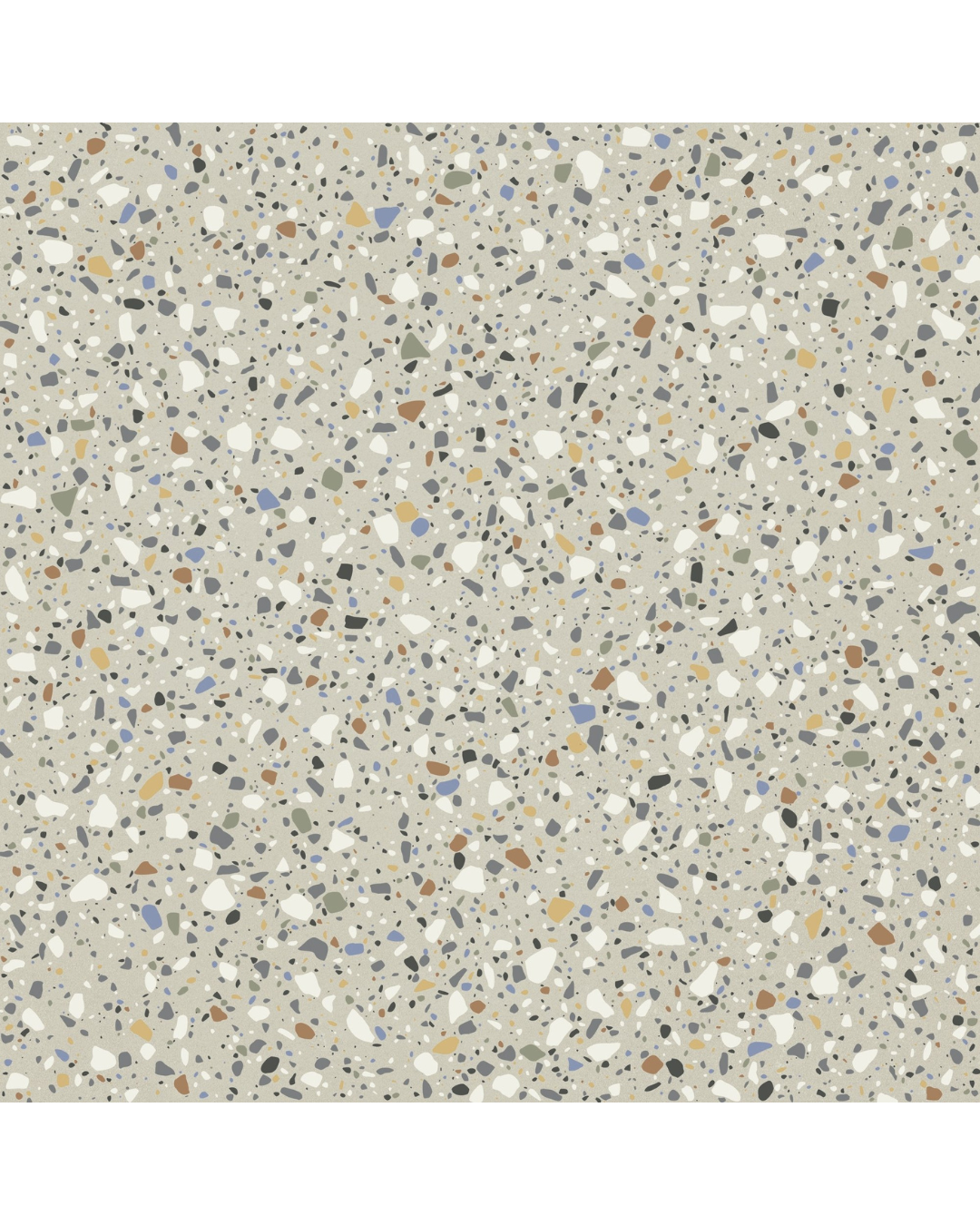 Epoca Bone Silken 60x60 - Carrelage terrazzo mural & sol beige