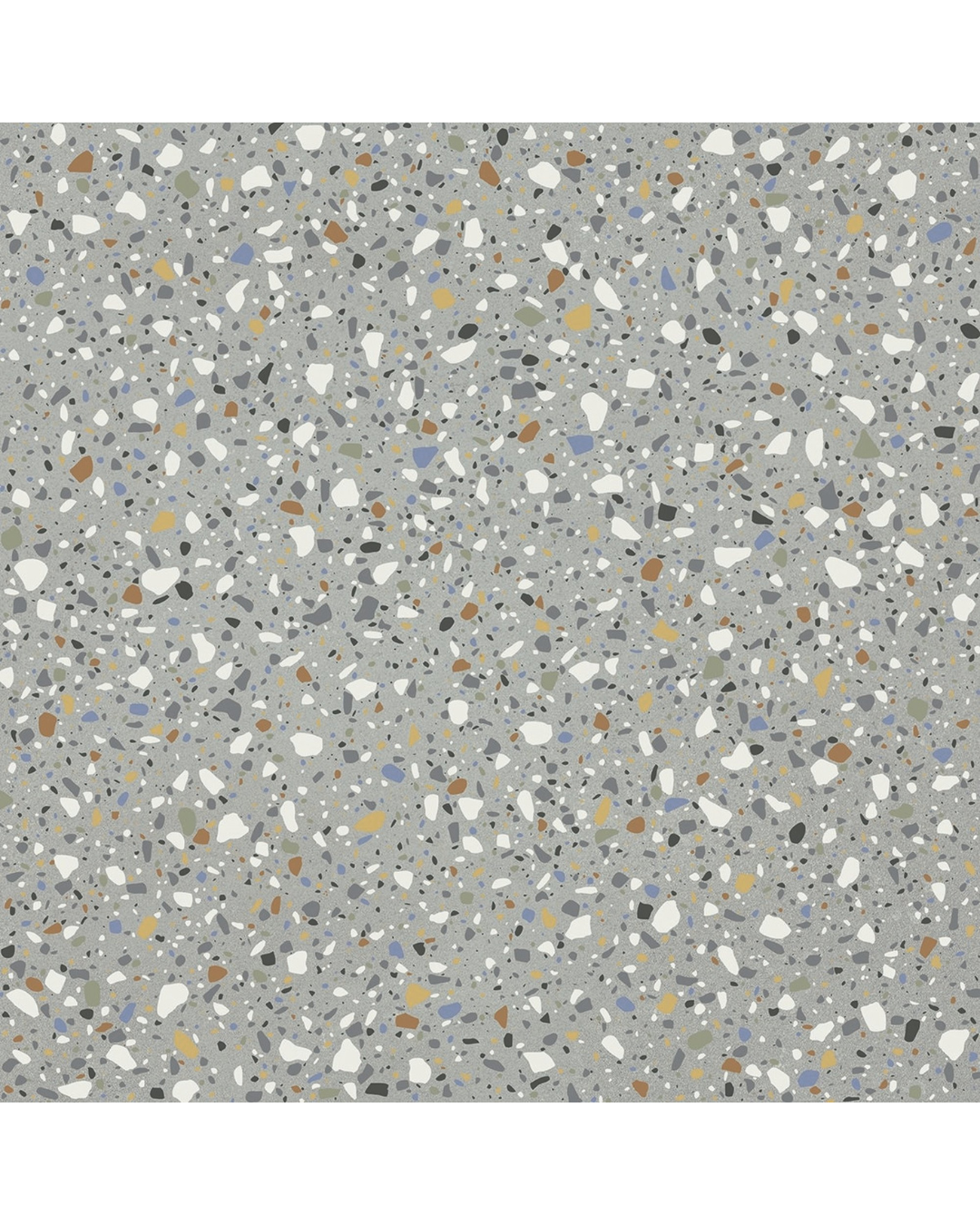 Epoca Grey Silken 60x60 - Carrelage terrazzo mural & sol gris