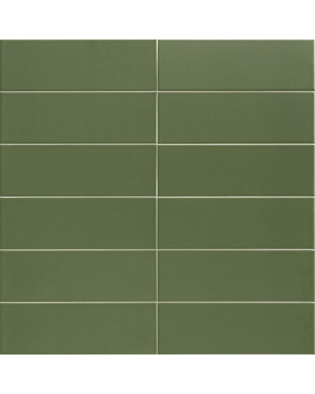 Jungle Olive 10x30 - Carrelage mural vert olive mat