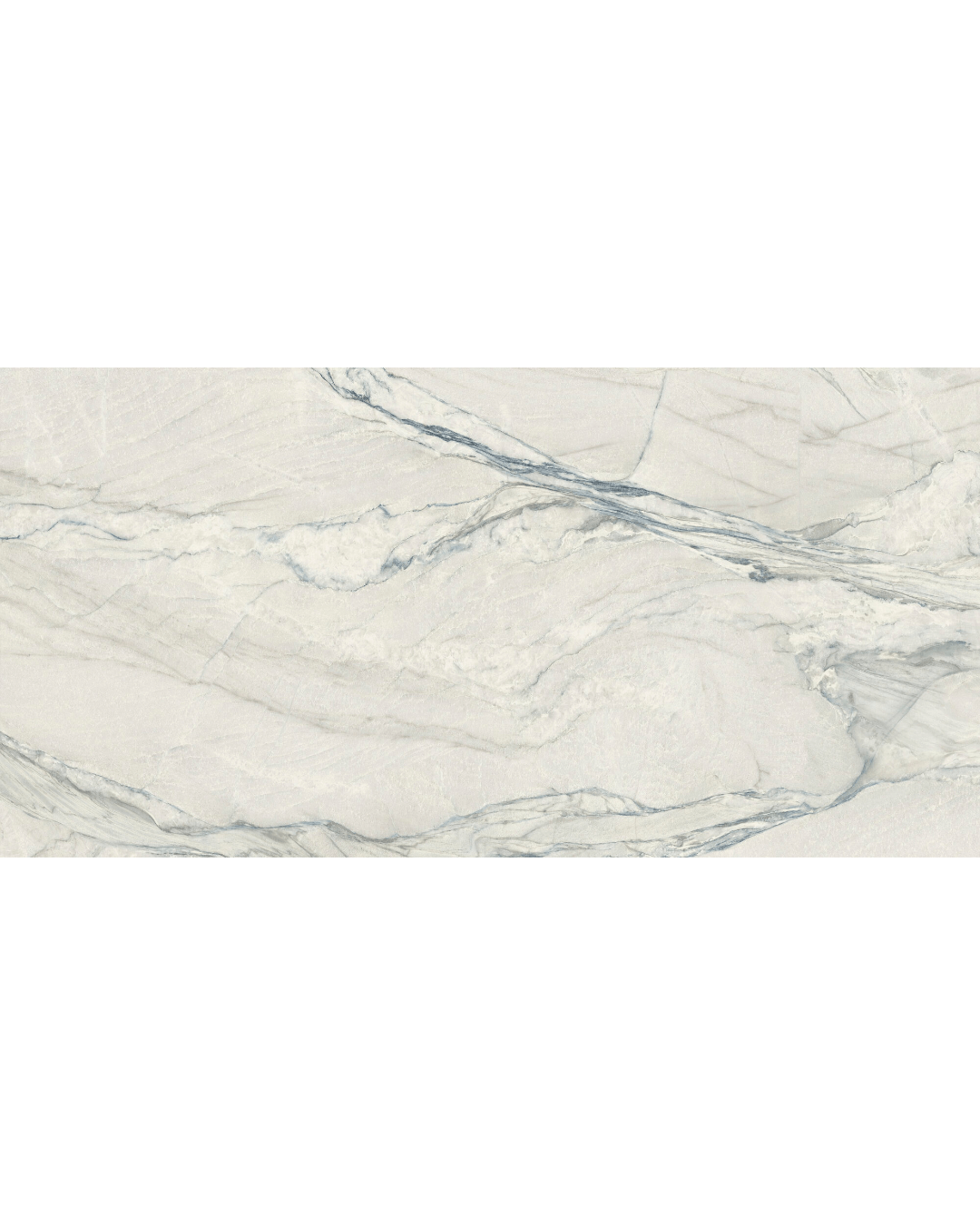 Michelangelo Poli 60x120 - Carrelage marbre blanc veiné gris-bleu grain poli effet miroir
