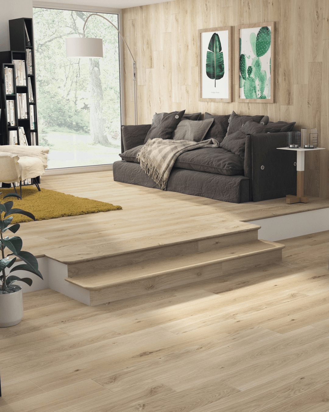 Oregon Nogal 20x120 - Carrelage effet bois Noyer brun bords rectifiés