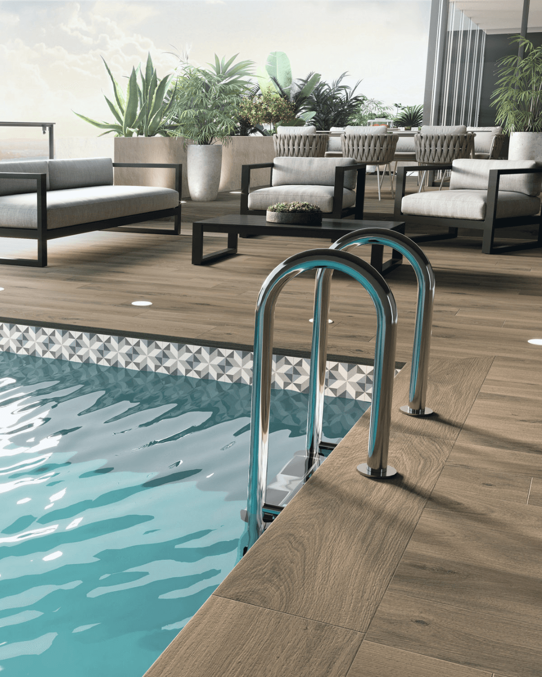 Anti-slip Oregon Roble 20x120 - Carrelage antidérapant effet bois Chêne