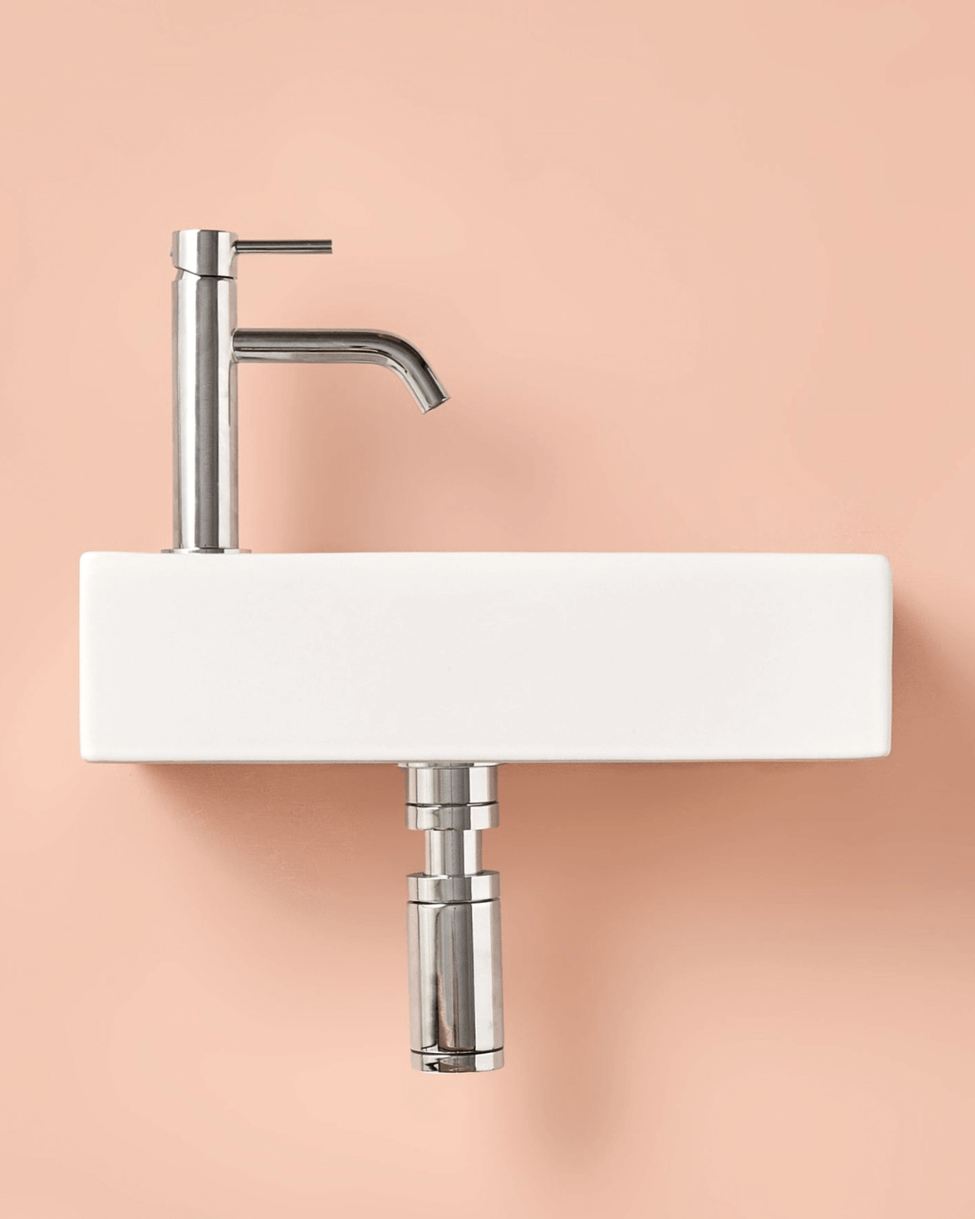 MINI : Vasque suspendue murale pour WC et petits espaces 40.5x21x10.5 avec kit de fixation