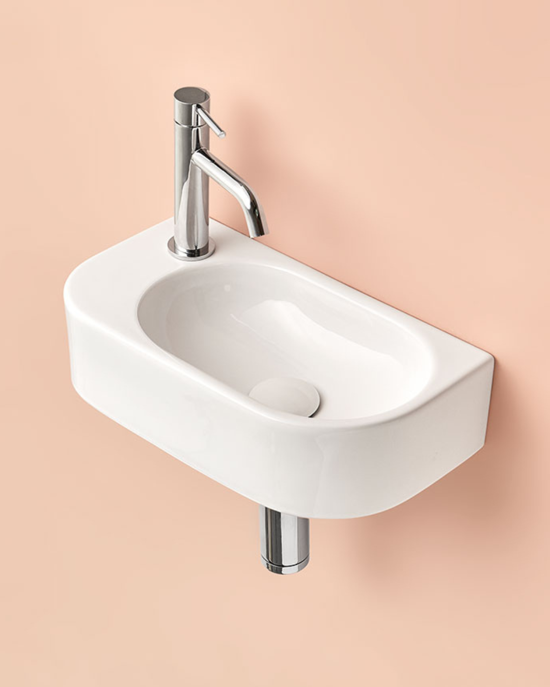 PETIT : Vasque suspendue murale pour WC et petits espaces 40x22x12 & 71.5x27.5x12 avec kit de fixation