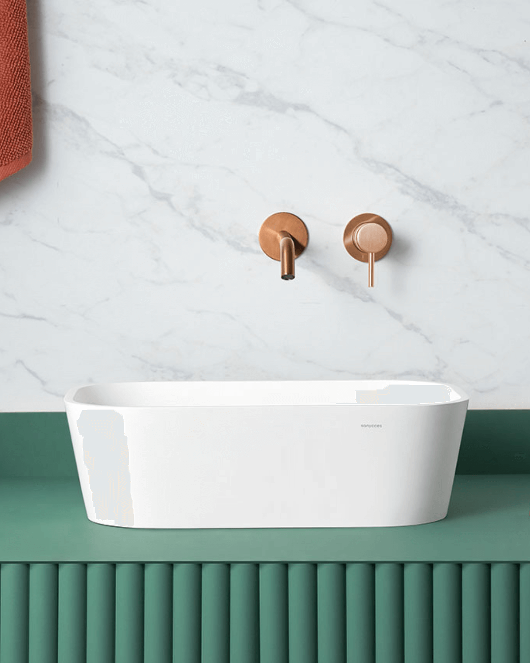 RUST : Vasque style baignoire à poser 50x31x15 en Gelcoat