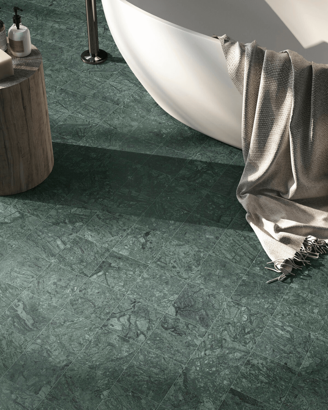 Selva 15x15 - Carrelage pierre marbre vert mat mural et sol
