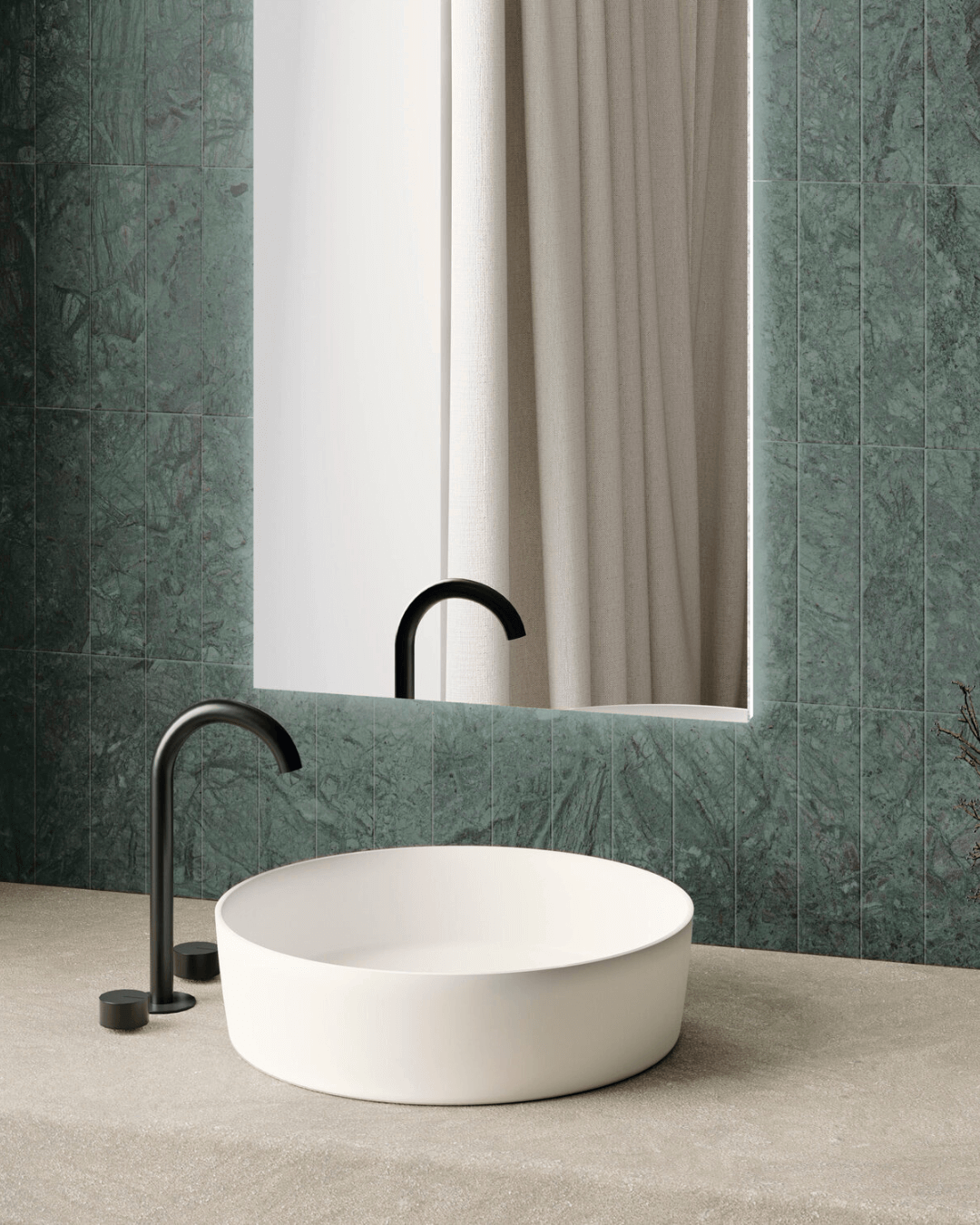 Selva 5,7x23,2 - Carrelage mural pierre marbre vert