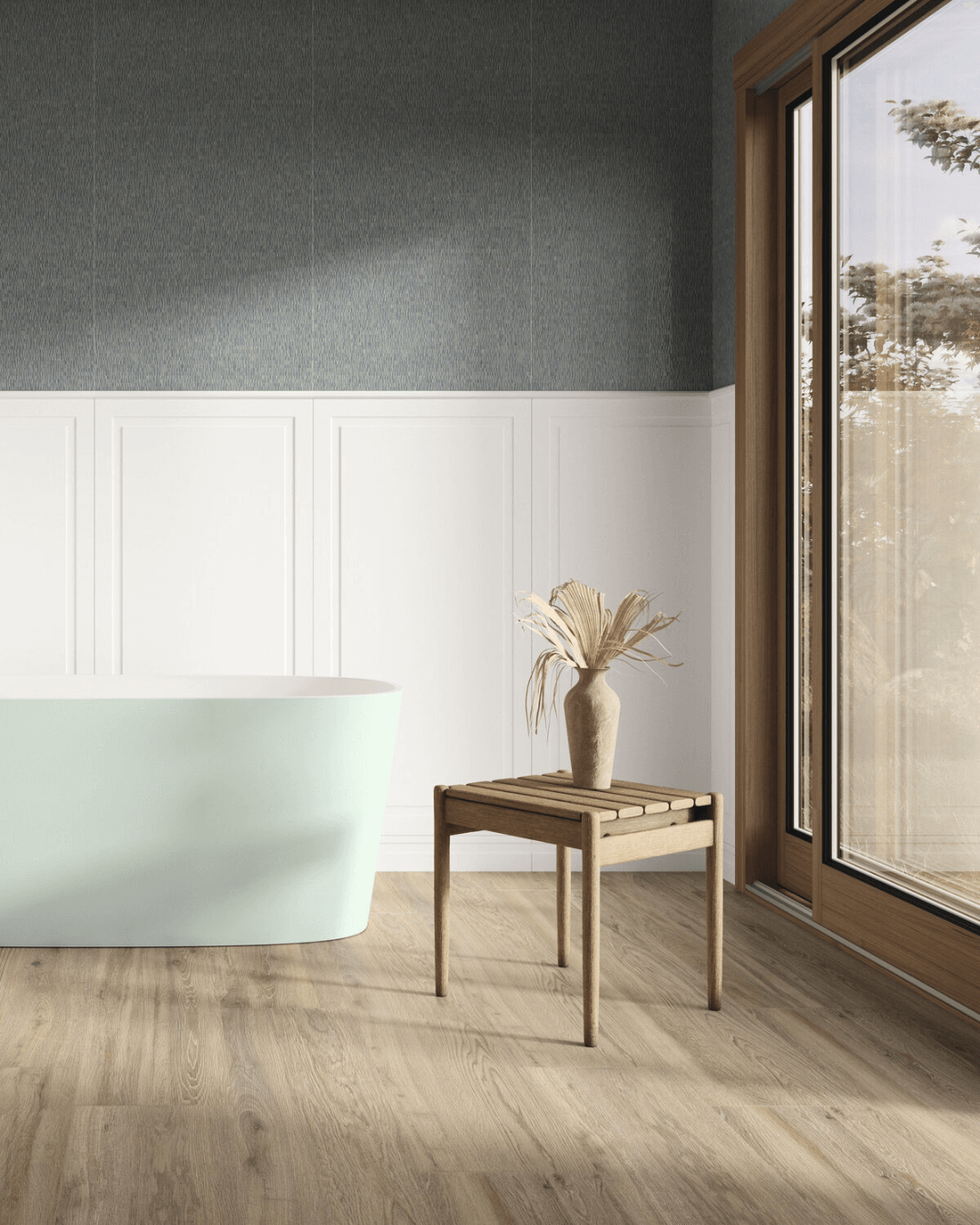 Sequoia Birch 25x150 - Carrelage effet bois Bouleau blond cendré bords rectifiés