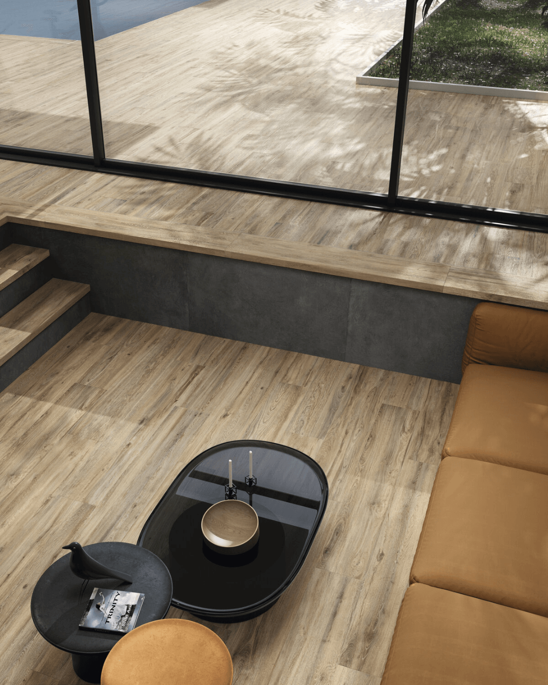 Sequoia Honey 25x150 - Carrelage sol effet bois clair bords rectifiés