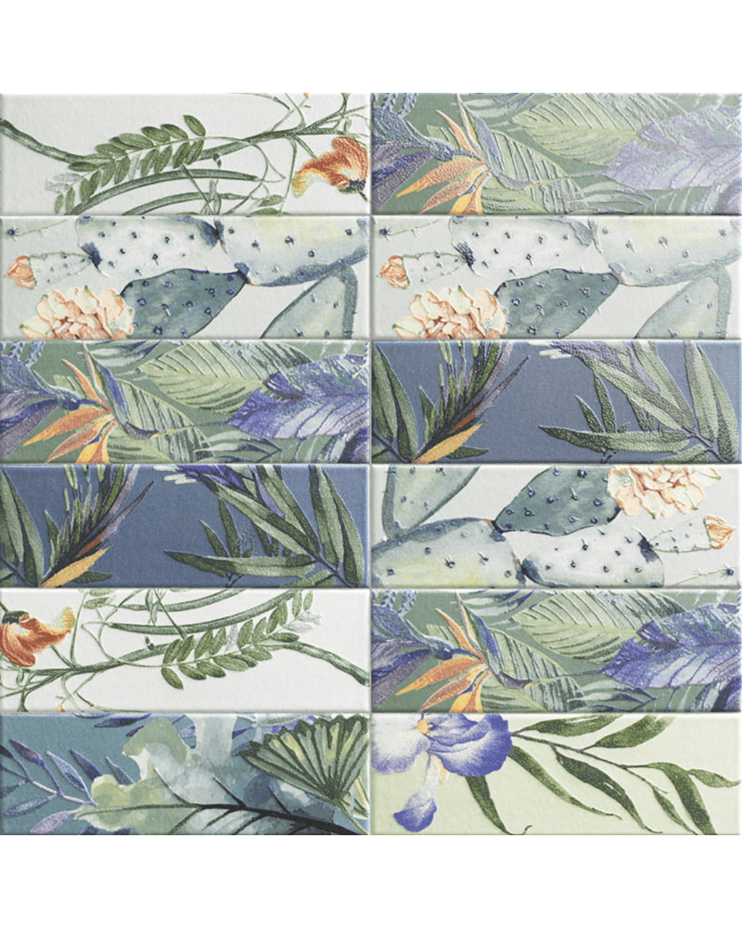 Jungle Tapis Eden 10x30 - Carrelage décoratif mural mat