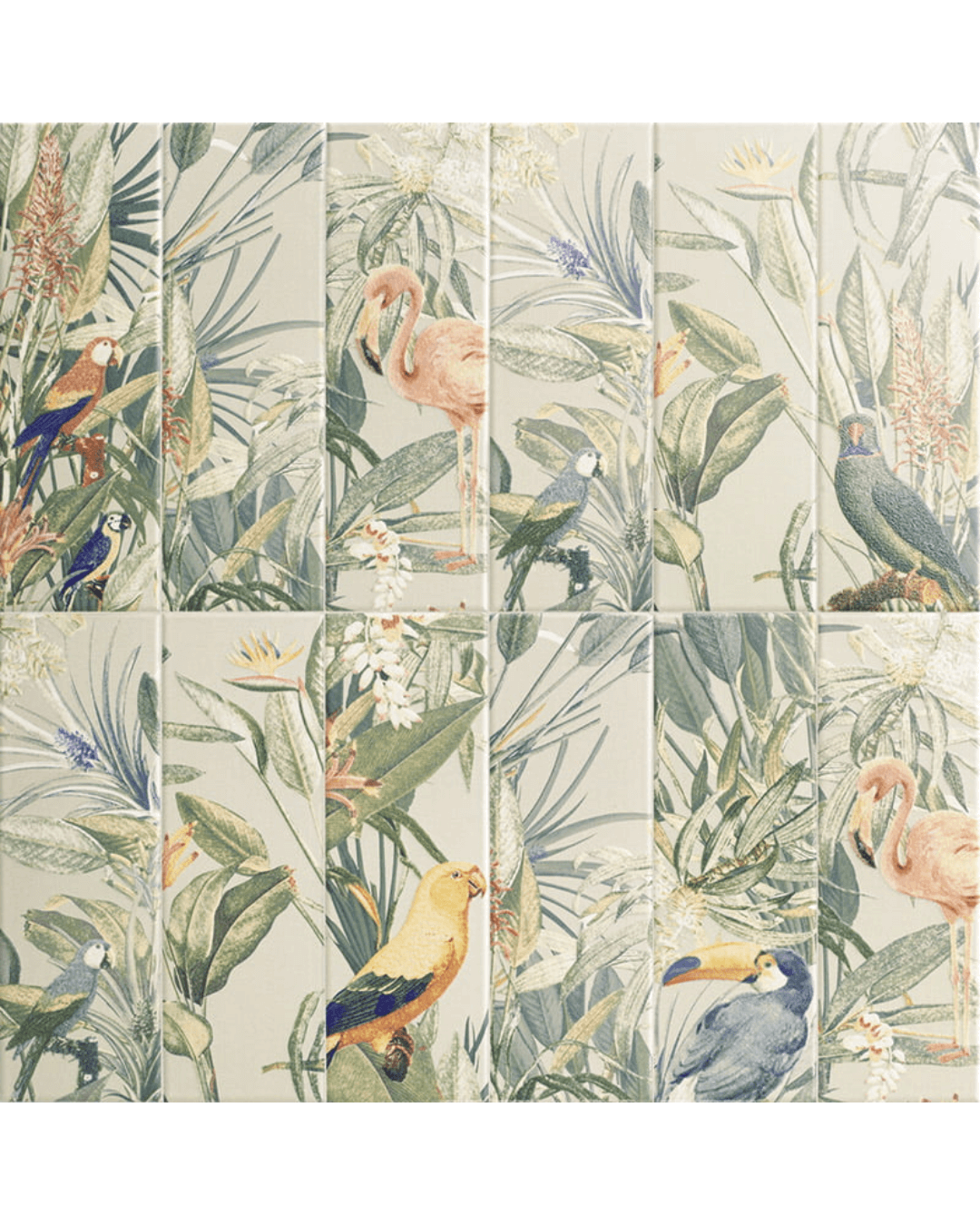 Jungle Tapis 10x30 - Carrelage mural décoratif tropical