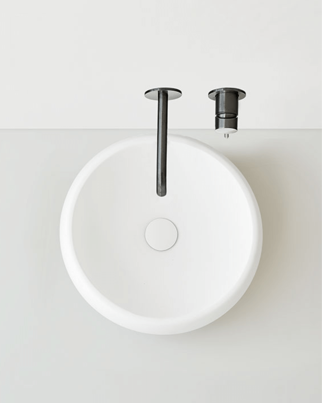 RONDO : Vasque rond à poser Ø36×12 & Ø40×12 en Gelcoat