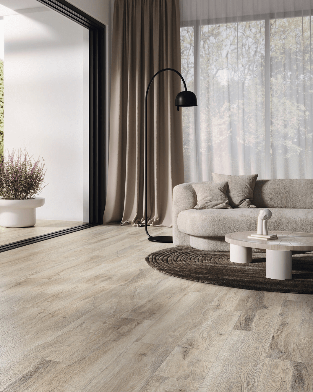 Yoho Cashew 22x120 - Carrelage effet bois Chêne clair bords rectifiés