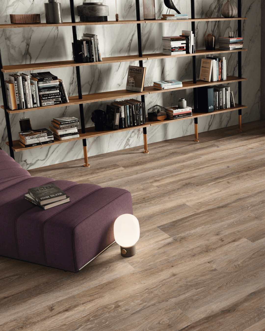Yoho Sesame 22x120 - Carrelage effet bois Chêne vieilli bords rectifiés