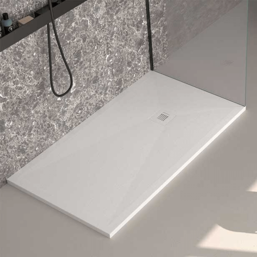 Stone Plus receveur de douche extra-plat LISSE Blanc